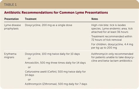 amoxicillin for lyme disease prophylaxis